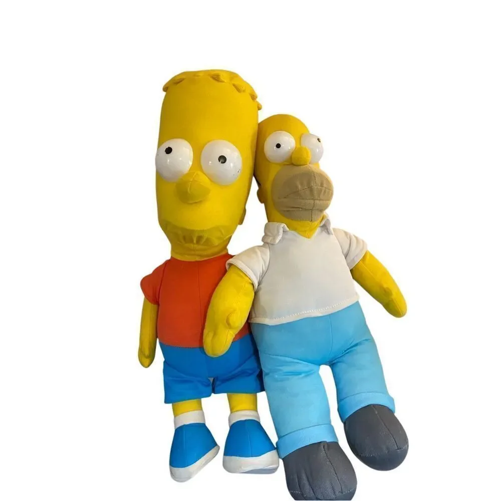 Homer Simpson and Bart Simpson, plush stuffed animals 19 inches